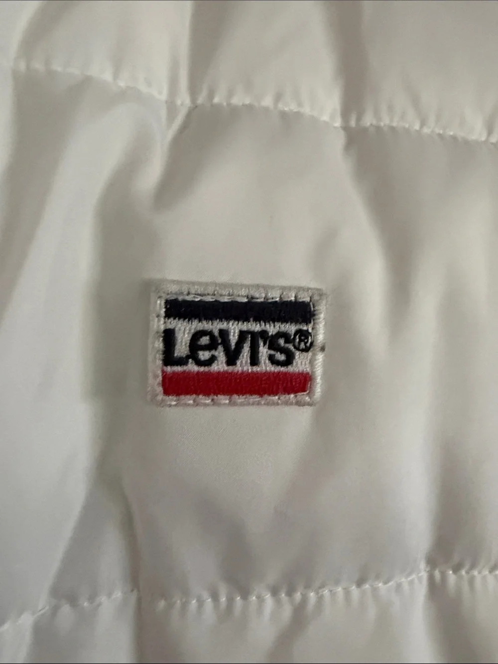 Levi's White Jacket with Navy Trim
